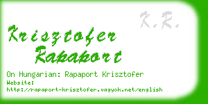 krisztofer rapaport business card